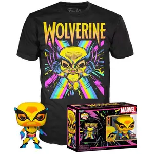 Funko T-Shirt M Avec Pop Wolverine / Blacklight / Funko Pop Marvel pas cher