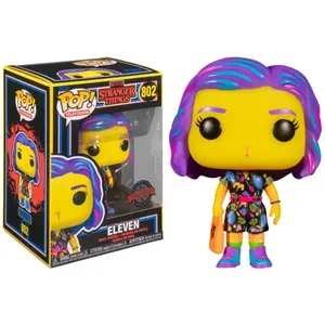 Figurine Funko Pop TV Stranger Things Eleven in Mall Outfit Blacklight pas cher