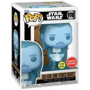 QUI-GON JINN FORCE GHOST / STAR WARS / FIGURINE FUNKO POP / EXCLUSIVE ... pas cher