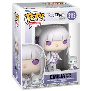 EMILIA WITH PUCK / RE ZERO / FIGURINE FUNKO POP pas cher