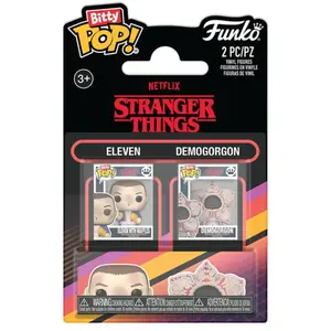 Funko Stranger Things - Pack 2 figurines Bitty POP! Eleven & Demogorgo... pas cher