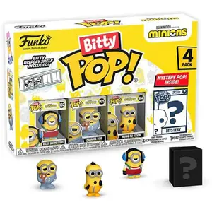 Funko Les Minions - Pack 4 figurines Bitty POP! Roller Skating Stuart 2,5 cm pas cher