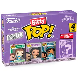Comparateur de prix : Funko Disney Princesses - Pack 4 Figurines Bitty Pop! Belle 2,5 Cm