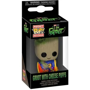 Porte-clé Funko Pocket Pop Marvel I Am Groot - Groot With Cheese Puffs pas cher