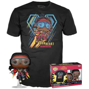 Comparateur de prix : Funko Pop! Ensemble De Figurines Et T-shirt Ironheart Legacy Black Panther Marvel