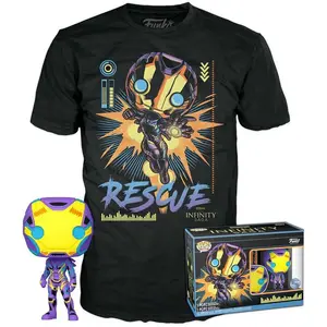 Comparateur de prix : Funko Marvel - Booble Head Pop N° 480 - Rescue Blacklight + T-Shirt (S)