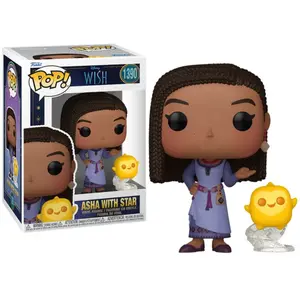 Figurine Funko Pop! Disney: Wish - Asha with Star - Gris et Multicolore - Adulte pas cher