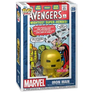 Funko Figurine Funko Pop - Marvel Comics N°28 - Iron Man - Comic Cover (74133) pas cher