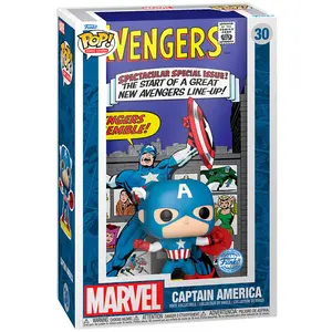 Comparateur de prix : Funko POP ! Comic Cover PVC-Sammelfigur - Captain America