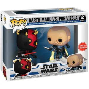 Comparateur de prix : Funko Pop Darth Maul & Pre Vizsla 2 Pack avec Protection Plastique.