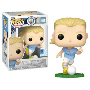 Figurine POP! - Funko - ManCity Erling Haaland - 9 cm - Mixte - Bleu pas cher