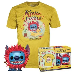 T-SHIRT L AVEC POP STITCH SIMBA / LILO ET STITCH / FIGURINE FUNKO POP pas cher