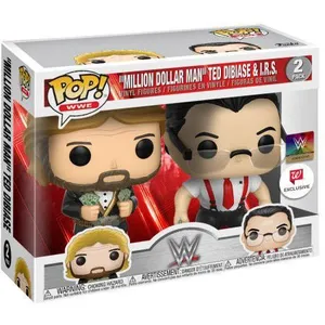 Funko Wwe Pack 2 Pop! Vinyl Figurines Irs & Million Dollar Man 9 Cm
