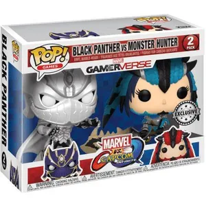 Figurines Funko Pop! Games Marvel vs Capcom - Black Panther vs Monster Hunter pas cher