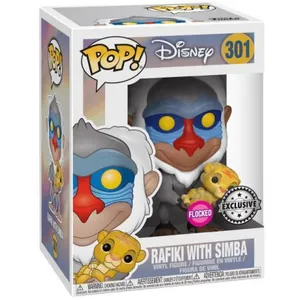 FunKo Figurine Pop - Disney - Le Roi Lion - Rafiki & Simba Flocked pas cher