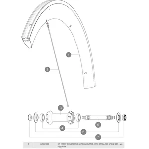 Comparateur de prix : Mavic Rayons Avant Comete Pro Carbon Exalith 12 Unités