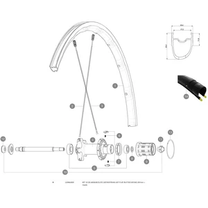 Mavic Rayons Arrière Droits Aksium Elite Ust/ksyrium Ust 10 UnitésVendu parbikeinn
