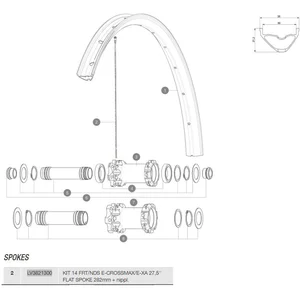 Mavic Rayons Gauches E-crossmax/e-xa 27.5 14 UnitésVendu parbikeinn