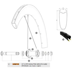 Mavic Rayons Gauches Comete Pro Carbon Sl Disc Tdf 12 UnitésVendu parbikeinn
