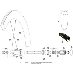 Mavic Rayons Comete Pro Carbon Sl Ust Front 2 Units/rear Left 2 UnitésVendu parbikeinn