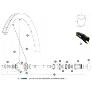 Mavic Rayons Arrière Droits Ksyrium Pro Carbon Sl Ust Disc 12 UnitésVendu parbikeinn