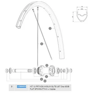Mavic Rayons Gauches Aksium Elite Ust Disc 650b 12 UnitésVendu parbikeinn