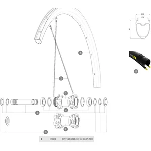Mavic Rayons Gauches Cosmic Elite Ust Disc 2018 12 UnitésVendu parbikeinn