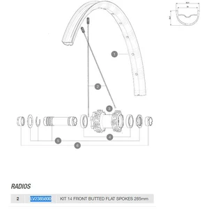 Mavic Rayons Deemax Dh 27.5 2018-19 Front 14 UnitésVendu parbikeinn