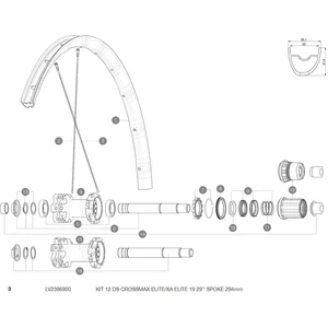 Mavic Rayons Arrière Droits Crossmax Elite/xa Elite 29 12 Unités