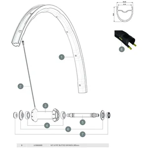 Mavic Rayons Allroad Elite Ust Ub 2018 Front 9 UnitésVendu parbikeinn