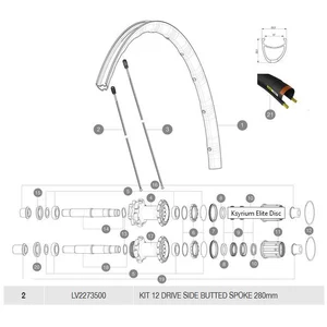 Mavic Rayons Ksyrium Elite Disc/disc Ust 2017 12 UnitésVendu parbikeinn