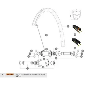 Mavic Rayons Gauches Ksyrium Elite Allroad/allroad Elite Disc 2017 12 ...Vendu parbikeinn