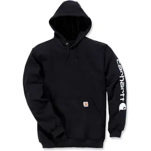 Comparateur de prix : Carhartt Midweight Sleeve Logo Capuche, noir, taille XS pour Hommes