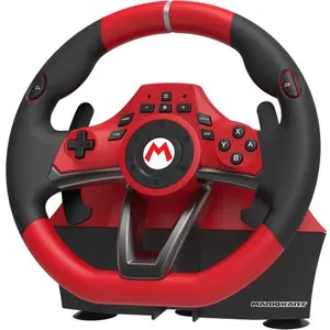 Comparateur de prix : Volant Hori Mario Kart Racing Wheel Pro Deluxe + Pedalier Pour Switch