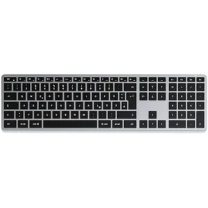 Satechi Slim X3 Clavier Maison Bluetooth QWERTZ Allemand Noir, Gris