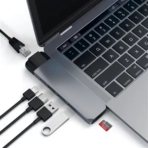 Comparateur de prix : Satechi Hub Pro USB Type-C avec Ethernet et HDMI 4K Gris Sidéral