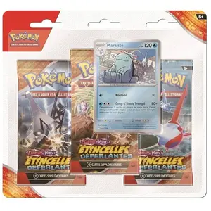 Comparateur de prix : PACK DE 3 BOOSTERS ETINCELLES DEFERLANTES EV08 / CARTE POKEMON VF
