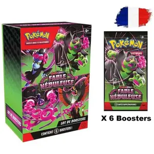 Comparateur de prix : Coffret Bundle 6 boosters Pokemon Ecarlate et Violet - Fable Nébuleuse