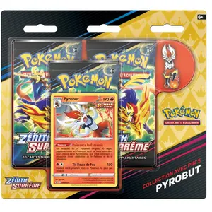 Pokemon Pack de 3 Boosters et Pin à collectioner Pokémon Zénith SuprêmeVendu parfnac