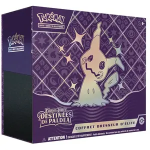 Comparateur de prix : Pokemon Carte à collectionner EV045 Destinées de Paldea Coffret Dresseur d'Elite Mimiqui
