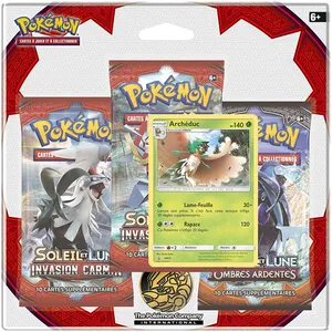 Comparateur de prix : Asmodee Cartes Pokémon - POKEMON Soleil et Lune 4 - Invasion Carmin - 30 cartes - Pack de 3 Boosters SL04