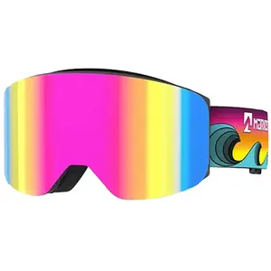 Masque Marker Squadron Magnet+ noir avec lentille miroir arc-en-ciel multicolore pas cher