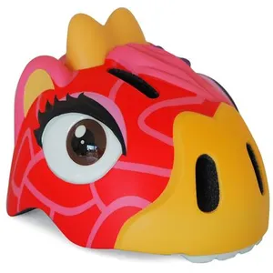 Comparateur de prix : Casque de velo pour enfants girafe rouge crazy safety certifie en1078