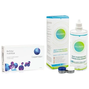 Biofinity Multifocal CooperVision (3 lentilles) + Solunate Multi-Purpo...Vendu parlentiamo
