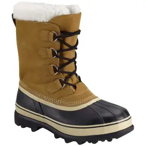 Comparateur de prix : Sorel Bottines Sorel Caribou Waterproof Pour Homme - Cuir Et Synthétique, Buff - 46