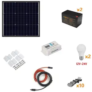 Kit Îlot Photovoltaïque 110W - Kit avec panneau solaire, contrôleur de...Vendu parkaufland