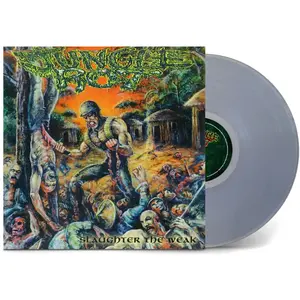 Comparateur de prix : Back on Black LP  de Jungle Rot - Slaughter the weak - pour Unisexe - transparent Standard