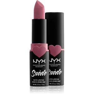 NYX Professional Makeup Suede Matte Lipstick rouge à lèvres mat teinte 28 Soft Spoken 3.5 g pas cher