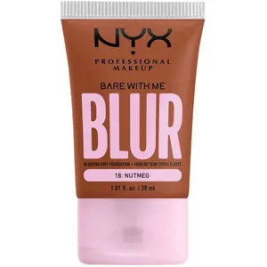 NYX PROFESSIONAL MAKEUP Fond de teint effet flouté - Bare With Me Blur - 18 Nutmeg - 30 ml pas cher