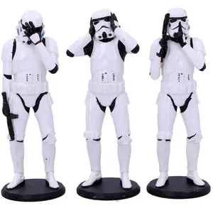 Nemesis Now Pack 3 figurines Star Wars Stormtrooper Les 3 Sages 14 cm Blanc et Noir